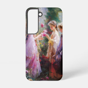 Coque Samsung Galaxy Trois filles jouant dans un jardin