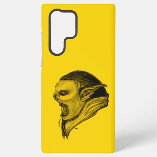 Coque Samsung Galaxy Troll en noir et jaune (Verso)
