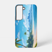 Coque Samsung Galaxy Tropical Ocean Island Sandy Beach Shore  (Verso)