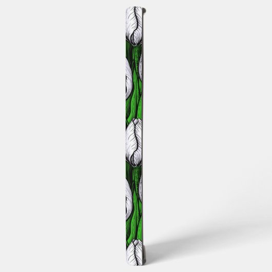 Coque Samsung Galaxy Tulières blanches avec feuilles verts (Côté gauche)