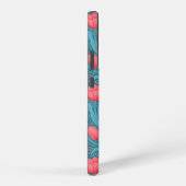 Coque Samsung Galaxy Tulipes en bleu et rouge (Côté droit)