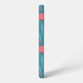 Coque Samsung Galaxy Tulipes en bleu et rouge (Côté gauche)