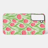 Coque Samsung Galaxy Tulipes en rouge et vert (Verso Horizontal)