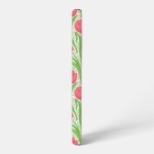 Coque Samsung Galaxy Tulipes en rouge et vert (Côté gauche)