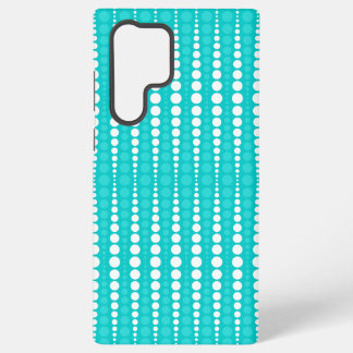 Coque Samsung Galaxy Turquoise and White Polka Dots Phone Case