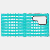 Coque Samsung Galaxy Turquoise and White Polka Dots Phone Case (Verso Horizontal)