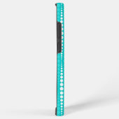 Coque Samsung Galaxy Turquoise and White Polka Dots Phone Case (Côté droit)