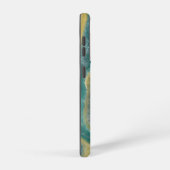 Coque Samsung Galaxy Turquoise vert Agate marbre Nom Abstrait Monogramm (Côté droit)