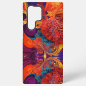 Coque Samsung Galaxy Twirling rouge de feu Hydrangea Persimmon (Verso)