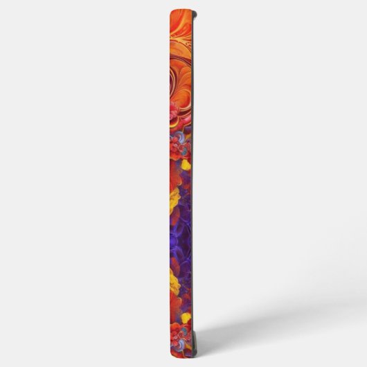 Coque Samsung Galaxy Twirling rouge de feu Hydrangea Persimmon (Côté gauche)