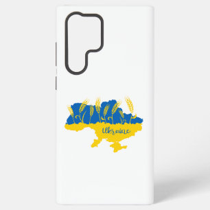 Coque Samsung Galaxy Typographie ukrainienne et épi de blé sur le drape