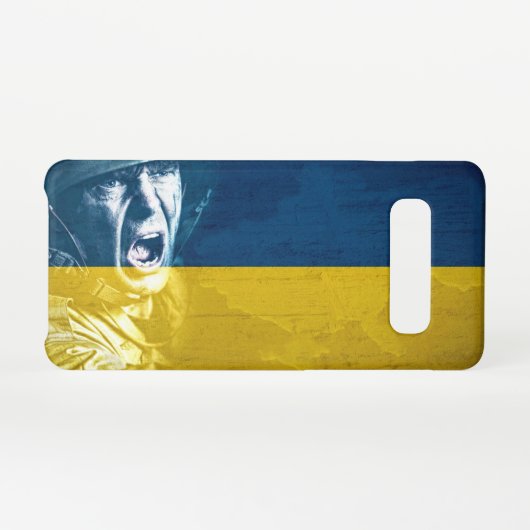 Coque Samsung Galaxy Ukraine Peace Soldier at War (Dos Horizontal)