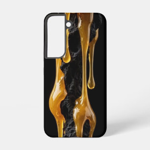 Coque Samsung Galaxy Ultra étroite coulée de lave miel doré