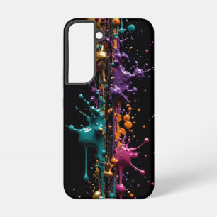 Coque Samsung Galaxy Ultra Narrow Paint Splash - Or Or Magenta Pourpre