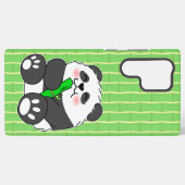 Coque Samsung Galaxy Un Panda Bébé Mignonne Mangeant Stalk Bambou (Verso Horizontal)