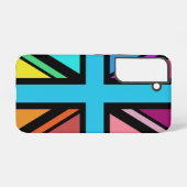 Coque Samsung Galaxy Union Jack/Drapeau Multicolore+Noir (Verso Horizontal)