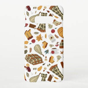 Coque Samsung Galaxy S10E Unique Automne Feuilles Harvest Automne Citrouille