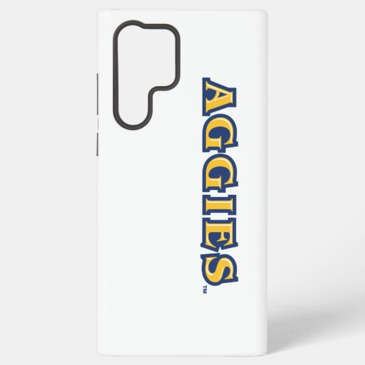 Coque Samsung Galaxy Université d'État NCA&T | Mot-symbole Aggies (Verso)
