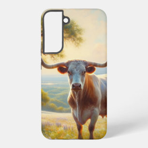 Coque Samsung Galaxy Vache à landes du printemps du Texas