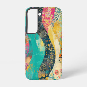 Coque Samsung Galaxy Vague à fleurs multicolores