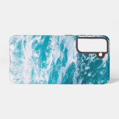 Coque Samsung Galaxy Vagues de l'océan bleu (Verso Horizontal)