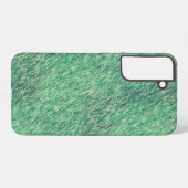 Coque Samsung Galaxy Vagues De Vert (Verso Horizontal)