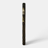 Coque Samsung Galaxy Vagues dorées hypnotiques Art abstrait moderne (Côté gauche)