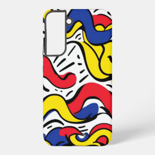 Coque Samsung Galaxy Vagues primaires : Abstraites de style mondrien au