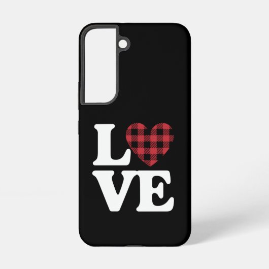 Coque Samsung Galaxy Valentines Jour Coeur Plaid Amour (Verso)