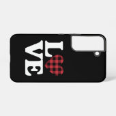 Coque Samsung Galaxy Valentines Jour Coeur Plaid Amour (Verso Horizontal)