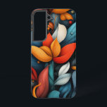 Coque Samsung Galaxy Valse du pré<br><div class="desc">Une danse animée de sprigs fleuris crème et orange sur des pastels pâles.</div>