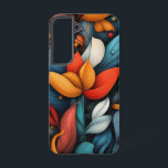 Coque Samsung Galaxy Valse du pré<br><div class="desc">Une danse animée de sprigs fleuris crème et orange sur des pastels pâles.</div>