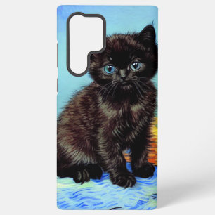 Coque Samsung Galaxy Van Gogh Black Kitten avec fils