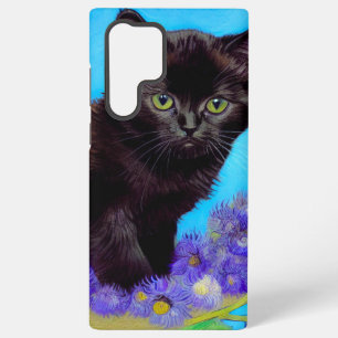 Coque Samsung Galaxy Van Gogh Chat et fleurs