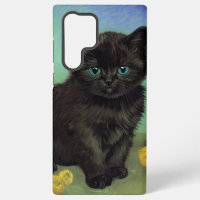 Van Gogh Chat noir Fleurs jaunes