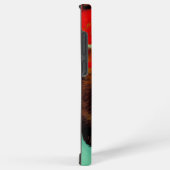 Coque Samsung Galaxy Van Gogh Chat noir Fleurs rouges (Côté droit)