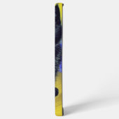 Coque Samsung Galaxy Van Gogh Chat noir Fleurs violettes (Côté gauche)