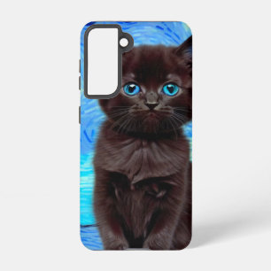 Coque Samsung Galaxy Van Gogh Starry Night Black Cat