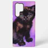 Coque Samsung Galaxy Van Gogh Style Chat pourpre (Verso)