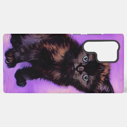 Coque Samsung Galaxy Van Gogh Style Chat pourpre (Verso Horizontal)