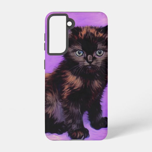 Coque Samsung Galaxy Van Gogh Style Chat pourpre (Verso)