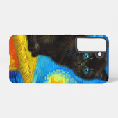 Coque Samsung Galaxy Van Gogh Style Starry Night Cat (Verso Horizontal)