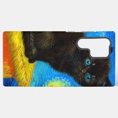 Coque Samsung Galaxy Van Gogh Style Starry Night Cat (Verso Horizontal)