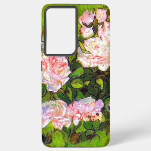 Coque Samsung Galaxy Van Gogh Vie morte avec des roses roses roses