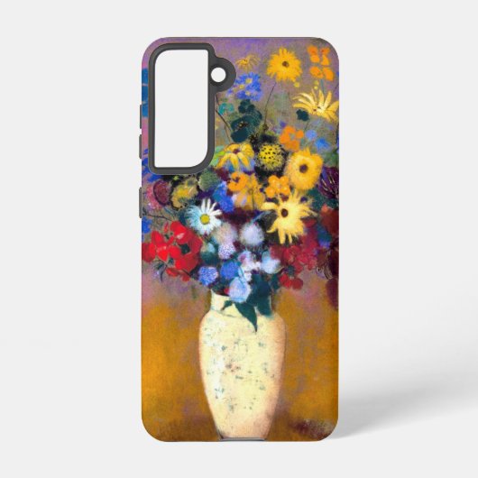 Coque Samsung Galaxy Vase blanc avec fleurs Odilon Redon (Verso)