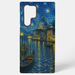 Coque Samsung Galaxy Venise inspirée de Van Gogh, canal la nuit