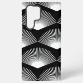 Coque Samsung Galaxy Ventilateur Art déco Motif noir et blanc (Verso)