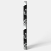 Coque Samsung Galaxy Ventilateur Art déco Motif noir et blanc (Côté gauche)