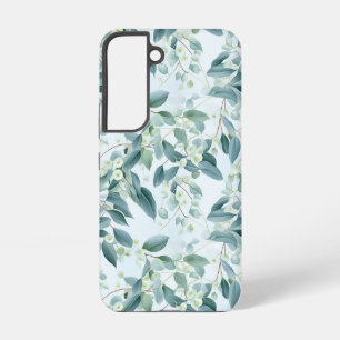 Coque Samsung Galaxy Vert sauge tendre Eucalyptus de style aquarelle