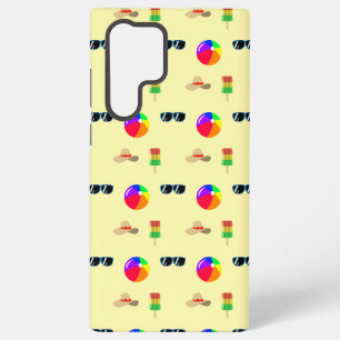 Coque Samsung Galaxy Vibes Beach Ball Lunettes de soleil Sun Casquette